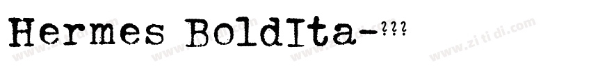 Hermes BoldIta字体转换